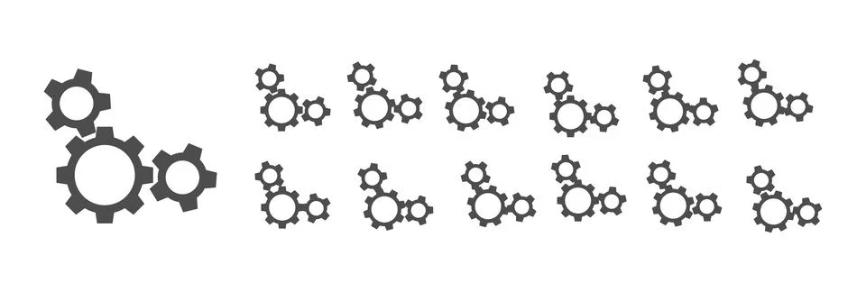 Circular Loading Buffering Icons Vector Illustrazione stock