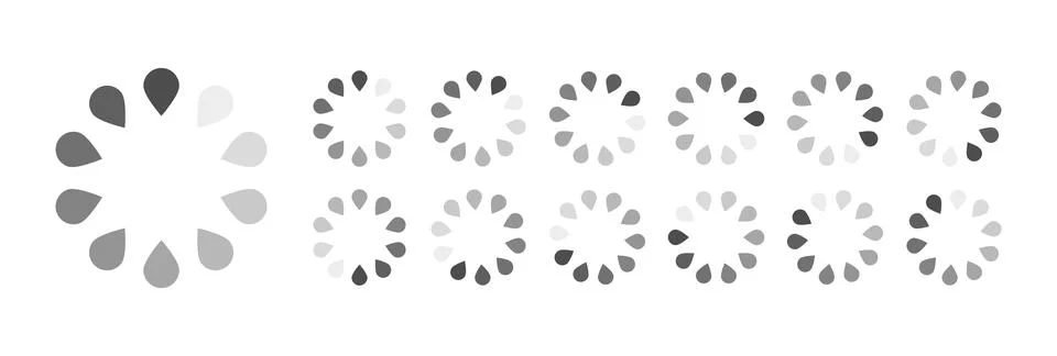 Circular Loading Buffering Icons Vector Stock Illustration