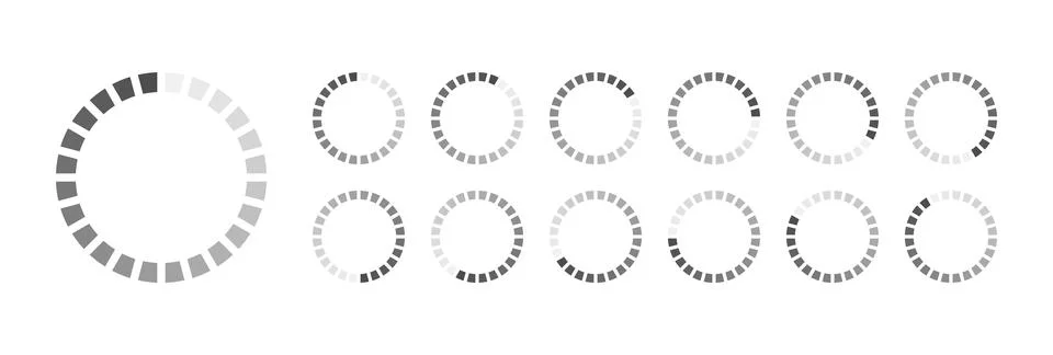 Circular Loading Buffering Icons Vector Stock Illustration