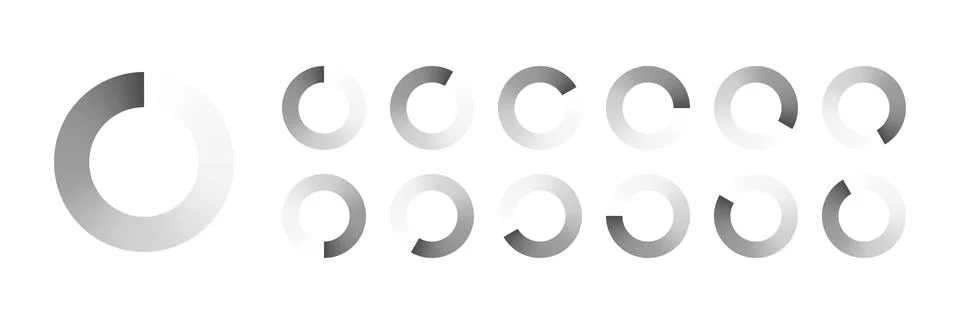 Circular Loading Buffering Icons Vector Stock Illustration