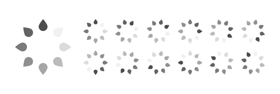 Circular Loading Buffering Icons Vector Stock Illustration
