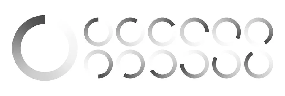 Circular Loading Buffering Icons Vector Stock Illustration
