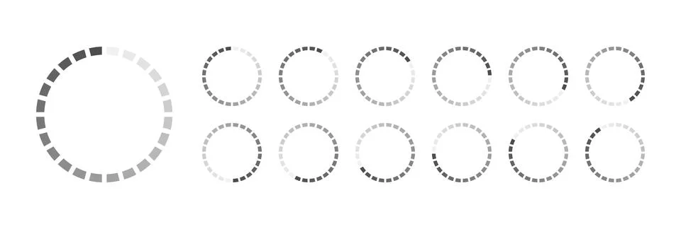 Circular Loading Buffering Icons Vector Stock Illustration
