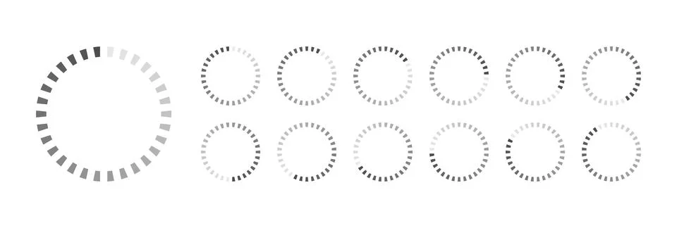 Circular Loading Buffering Icons Vector Stock Illustration