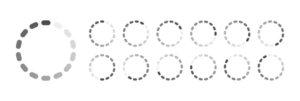 Circular Loading Buffering Icons Vector Stockillustratie