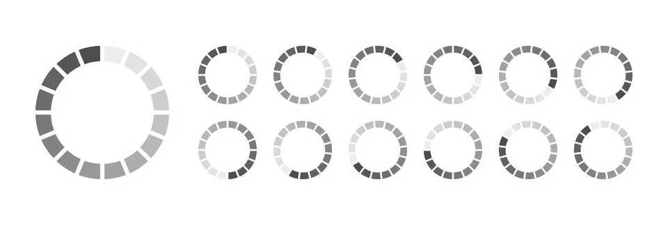 Circular Loading Buffering Icons Vector Ilustración de archivo
