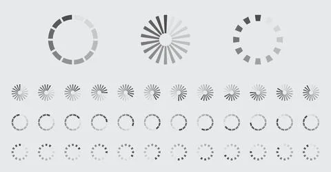 Circular Loading Buffering Icons Vector Set Stockillustratie