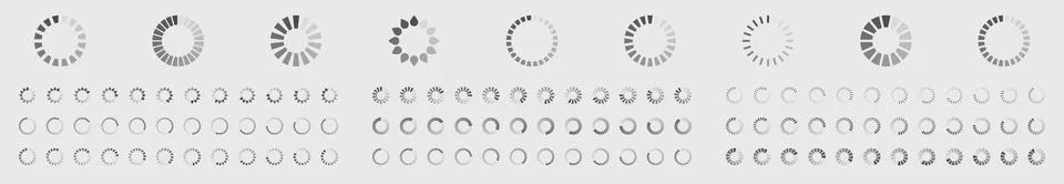 Circular Loading Buffering Icons Vector Set Stockillustratie