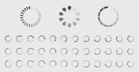 Circular Loading Buffering Icons Vector Set Stockillustratie