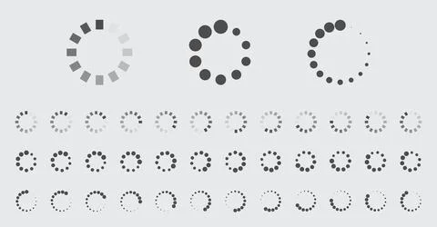 Circular Loading Buffering Icons Vector Set Stockillustratie