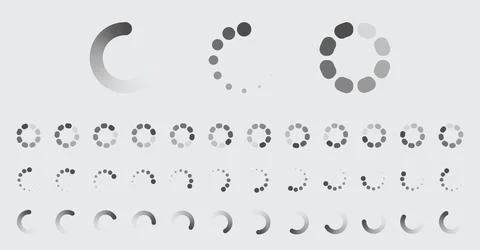 Circular Loading Buffering Icons Vector Set Stockillustratie