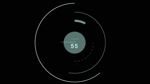 Circular loading graphics. Loading bar from 0 to 100 percent	 Stock Footage 199691088