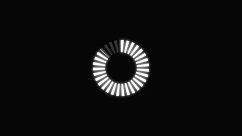 Circular loading icon with glowing animation on dark background, Digital pr.. Stock Footage 332165967