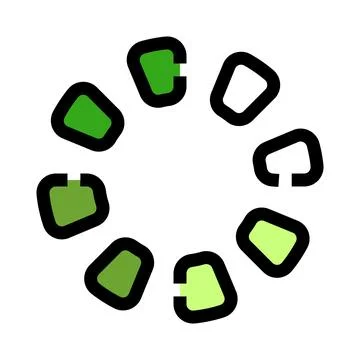 Circular loading icon indicating digital process and waiting Stock Illustration