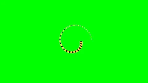 A circular loading indicator animation icon isolated on a bright green screen Stock Footage 340901554