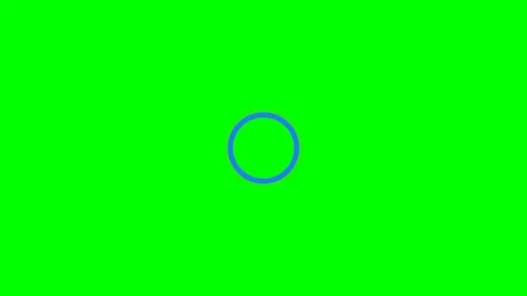 A circular loading indicator icon centered on a bright chroma green backgroun Stock Footage 340904297