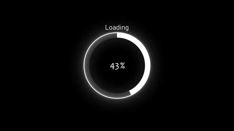 Circular loading indicator percent progress and simple digital interface de.. Stock Footage 340385366