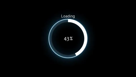 Circular loading indicator percent progress and simple digital interface de.. Stock Footage 340385372