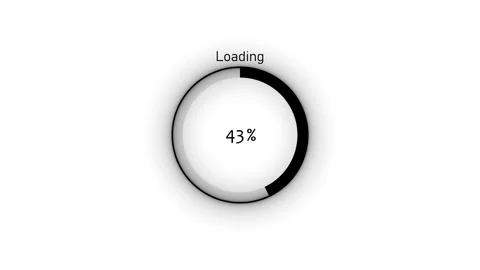 Circular loading indicator percent progress and simple digital interface de.. Stock Footage 340385381