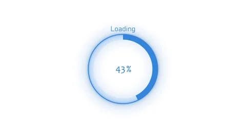 Circular loading indicator percent progress and simple digital interface de.. Stock Footage 340385382
