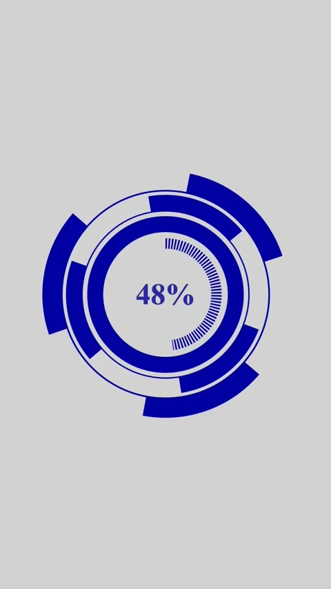 Circular loading indicator showing increasing percentages in a clockwise mo.. Stock Footage 338039413