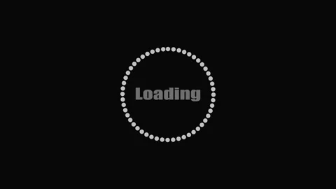 Circular Loading Indicator with Text on Dark Background progress circle, Wh.. Stock Footage 331930879