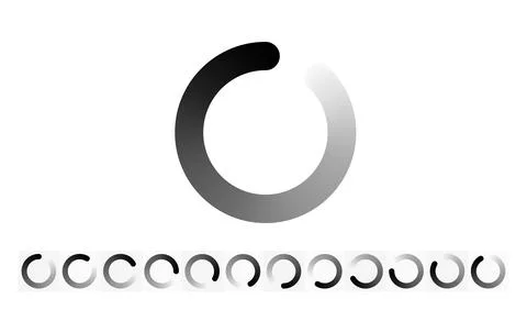 Circular loading of the program, frame-by-frame animation. Vector illustration Illustration