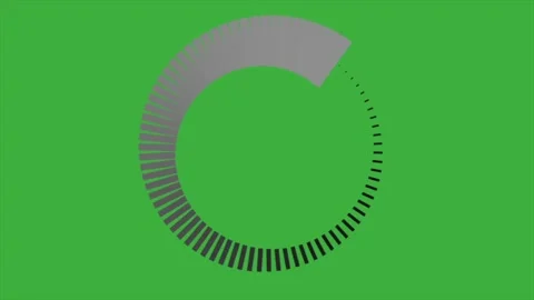 Circular loading progress animation with gradient effect on green screen Stock Footage 330849795