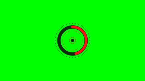 A circular loading progress bar animation isolated on a bright green backgrou Video stock 340904465