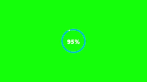 Circular loading progress bar animation with percentage counter on green sc.. Stock-Footage 344862860