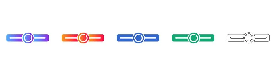 Circular Loading Progress Bar Icons Illustrazione stock
