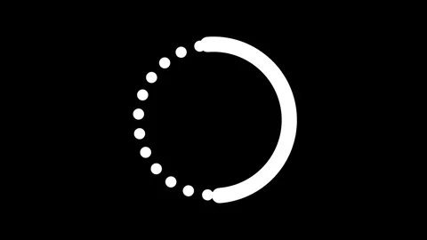 Circular Loading Progress Ring Stock Footage 334366992