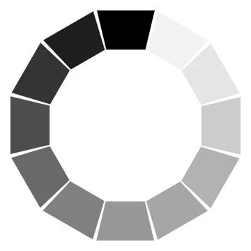 Circular loading sign, isolated on white background, illustration. Stock-Illustration