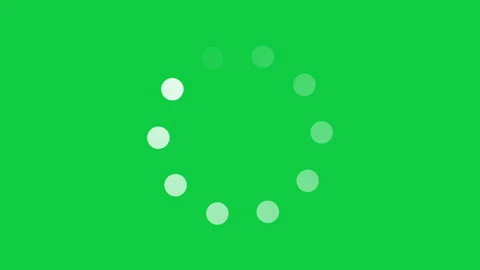 Circular loading spinner on green screen with fading dots. Loading icon ani.. Stock Footage 317106937
