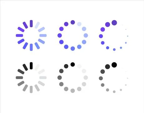 Circular Loading Spinners Stock Illustration