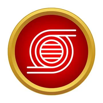 Circular logo with abstract linear geometric pattern Illustrazione stock