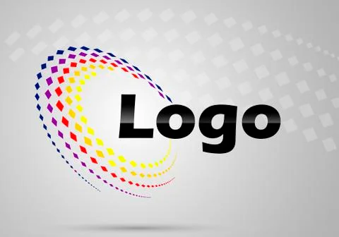 Circular logo icon Stock Illustration