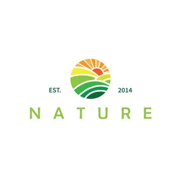 The circular logo with leaf and alam hijau elements depicts the natural cyc.. 스톡 일러스트