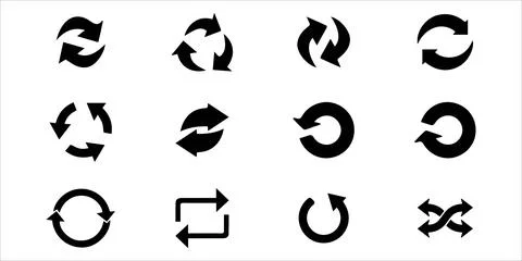Circular Loop and Recycle Arrows Stock Illustration