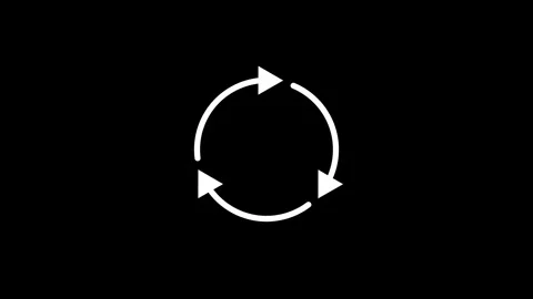 Circular Loop Arrow Animation Cycle System Process Icon Stock Footage 332627199