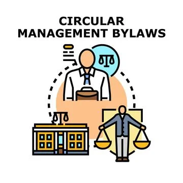 Circular management bylaws implementing corporate governance standards Stock Illustration