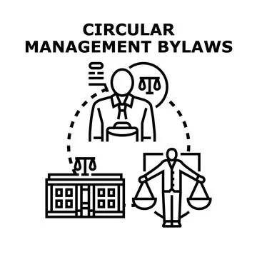 Circular management bylaws implementing corporate governance standards Illustrazione stock