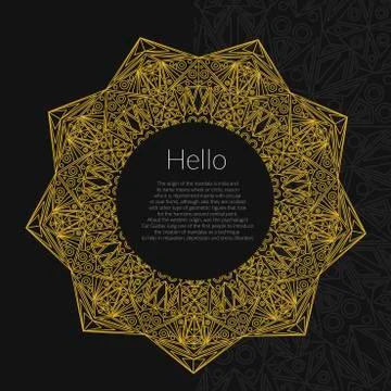 Circular mandala design template in vector Stock Illustration