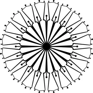 Circular mandala pattern. Decorative doodle ornament in ethnic style. 库存插图