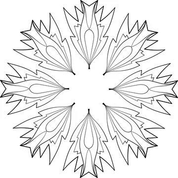 Circular mandala pattern. Decorative doodle ornament in ethnic style. Stock Illustration