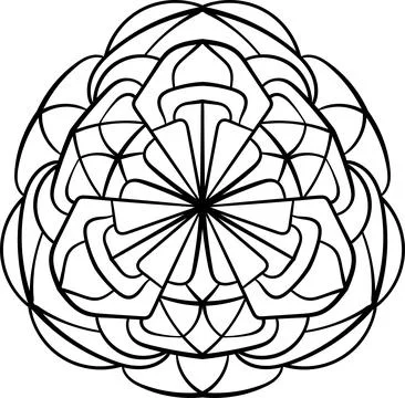 Circular mandala pattern. Decorative doodle ornament in ethnic style. Illustrazione stock