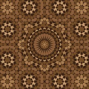 Circular mandala pattern  decorative heritage folk motif with circular deco.. Stock Illustration