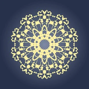 Circular mandala pattern fractal graphic carpet with a gradient Circular m... Stock Photos