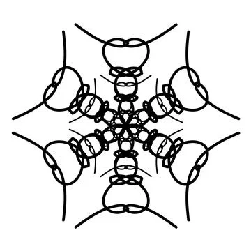 Circular mandala pattern for stickers, henna, tattoo, decoration, web. Decora Illustrazione stock