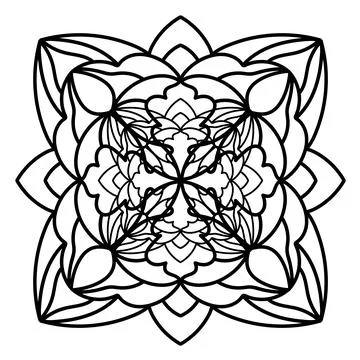 Circular mandala pattern for stickers, henna, tattoo, decoration, web. Decora Stock Illustration